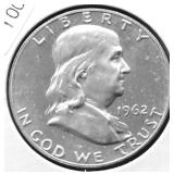 1962 CAMEO PROOF FRANKLIN HALF DOLLAR
