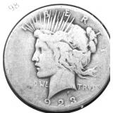 1923 S LOW BALL PEACE DOLLAR