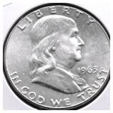 1963 CHOICE BU FRANKLIN HALF DOLLAR