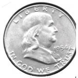 1954 D GEM FBL FRANKLIN HALF DOLLAR