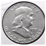 1955 FRANKLIN HALF DOLLAR AU