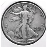 1943 WALKING HALF DOLLAR VF