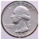 1950 CHOICE BU WASHINGTON QUARTER