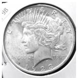 1923 CHOICE BU PEACE DOLLAR