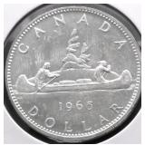 1965 CHOICE BU CANADA SILVER DOLLAR