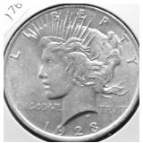 1923 CHOICE BU PEACE DOLLAR