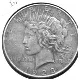 1923 D PEACE DOLLAR VF