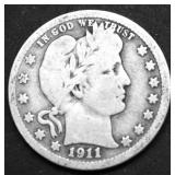 1911 BARBER QUARTER VG