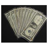 10 SILVER CERTIFICATES