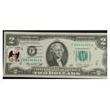 FIRST DAY COVER 2 $ FEDERAL RESERVE NOTE
