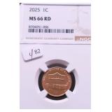 2025 NGC MS66 RED LINCOLN CENT