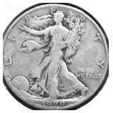1929 S WALKING HALF DOLLAR F