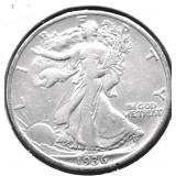 1936 WALKING HALF DOLLAR VF