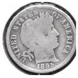 1896 S BARBER DIME G