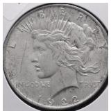 1922 PEACE DOLLAR VF
