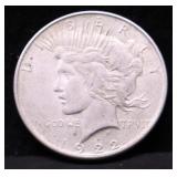 1922 PEACE DOLLAR VF
