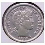 1898 BARBER DIME XF
