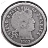 1903 O BARBER DIME G