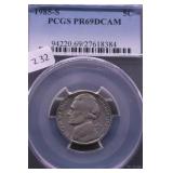 1985 S PCGS PF69DC JEFFERSON NICKEL