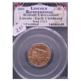 2009 PCGS GEM  BU FORMATIVE YEARS LINCOLN CENT