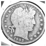 1902 BARBER HALF DOLLAR G