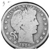 1906 BARBER HALF DOLLAR G