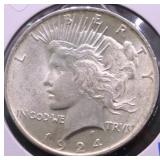 1924 CHOICE BU PEACE DOLLAR