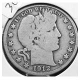 1912 BARBER HALF DOLLAR G