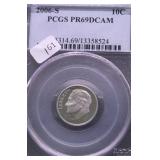 2006 S PCGS PF69DC ROOSEVELT DIME