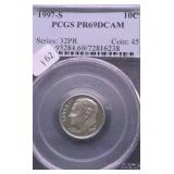 1997 S PCGS PF69DC ROOSEVELT DIME