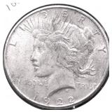 1922 S PEACE DOLLAR VF