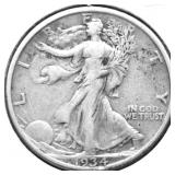 1934 WALKING HALF DOLLAR VF