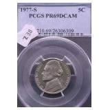 1977 S PCGS PF69DC JEFFERSON NICKEL