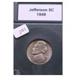1949 GEM BU JEFFERSON NICKEL