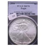 2010 PCGS MS70 SILVER EAGLE