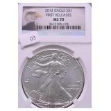 2012 NGC MS70 SILVER EAGLE