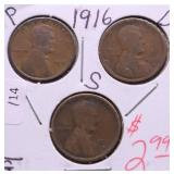 1916 P D S LINCOLN SET