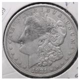 1921 D MORGAN DOLLAR VF