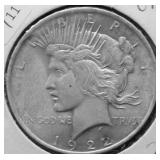 1922 PEACE DOLLAR AU