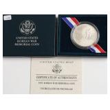 KOREAN WAR SILVER DOLLAR W BOX PAPERS
