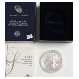 2020 W SILVER EAGLE W BOX PAPERS
