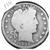 1900 BARBER HALF DOLLAR G