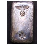 100 GRAMS .999 SILVER BAR GERMAN