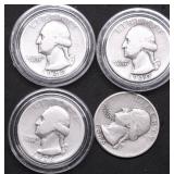 4 SILVER QUARTERS