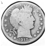 1915 S BARBER HALF DOLLAR G