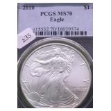 2010 PCGS MS70 SILVER EAGLE