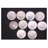 10 40 % SILVER HALF DOLLARS