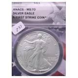 2023 ANACS MS70 SILVER EAGLE