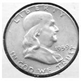 1959 CHOICE BU FRANKLIN HALF DOLLAR