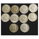 10 40 % SILVER HALF DOLLARS